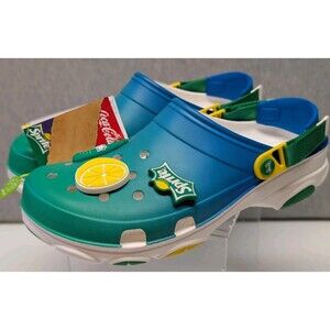 Rare NWT MEN’S 13 CROCS SPRITE All-Terrain Clogs 209313-100 Green/Blue NO BOX